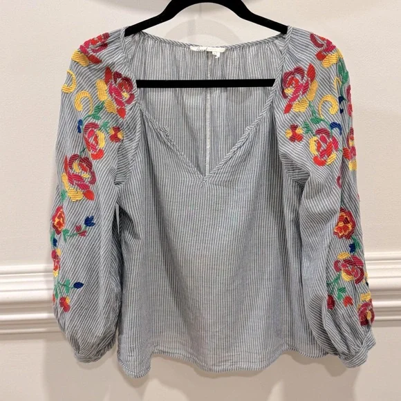 Anthropologie Embroidered Soleil Top by Floreat Size M - Picture 7 of 13